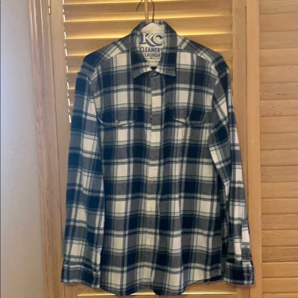 men’s long sleeve plaid flannel